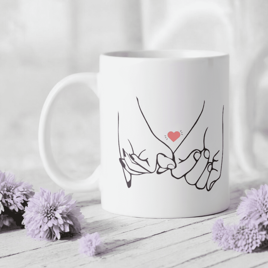 Taza pareja de la mano - tu y yo el mejor plan para toda la vida